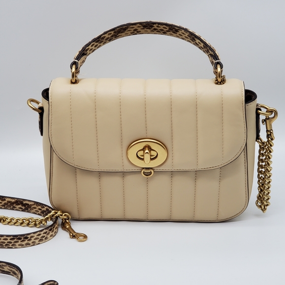 💗3 Piece Coach x Jennifer Lopez Set Marlie Satchel, NYC Wristlet & Bag Charm - Picture 5 of 16